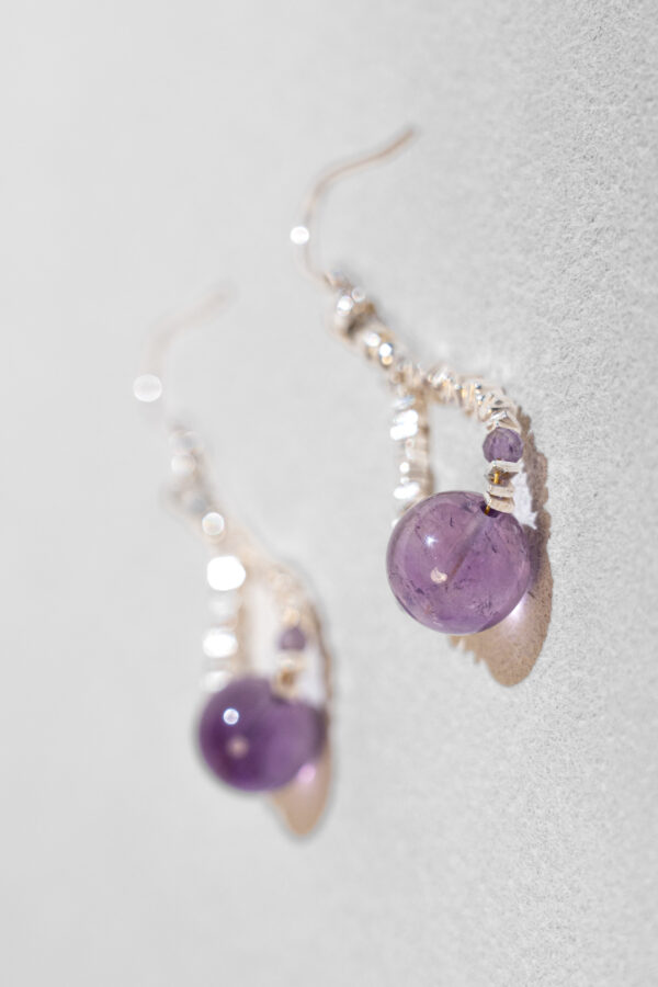 Amethyst Drop Earrings - Image 2